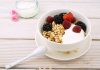 An image of a bowl of yogurt with fruit and granola to display foods that can be good for the microbiome.